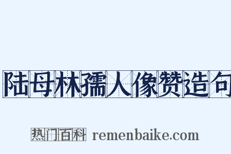 陆母林孺人像赞造句是什么意思的图片